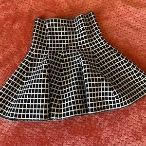 black & white skirt